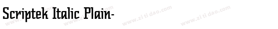 Scriptek Italic Plain字体转换